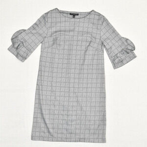 Banana Republic Gray Checkered Dress